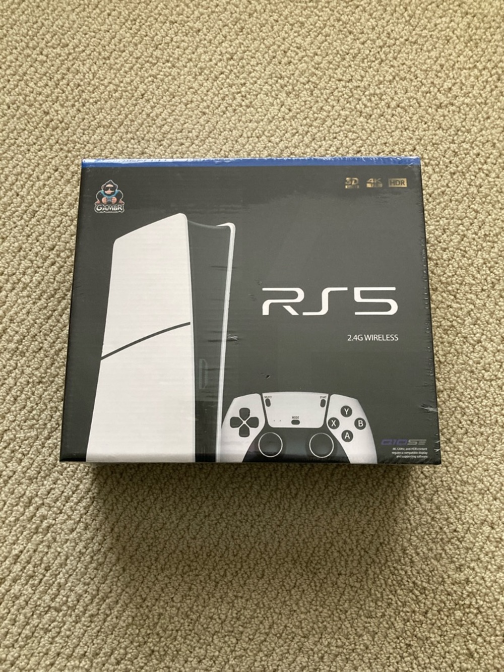 Gambr RS5 Gaming System 2.4G Wireless Game Q10 Console with Two Controllers NIB